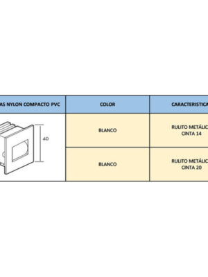 Pasacinta Nylon Compacto PVC